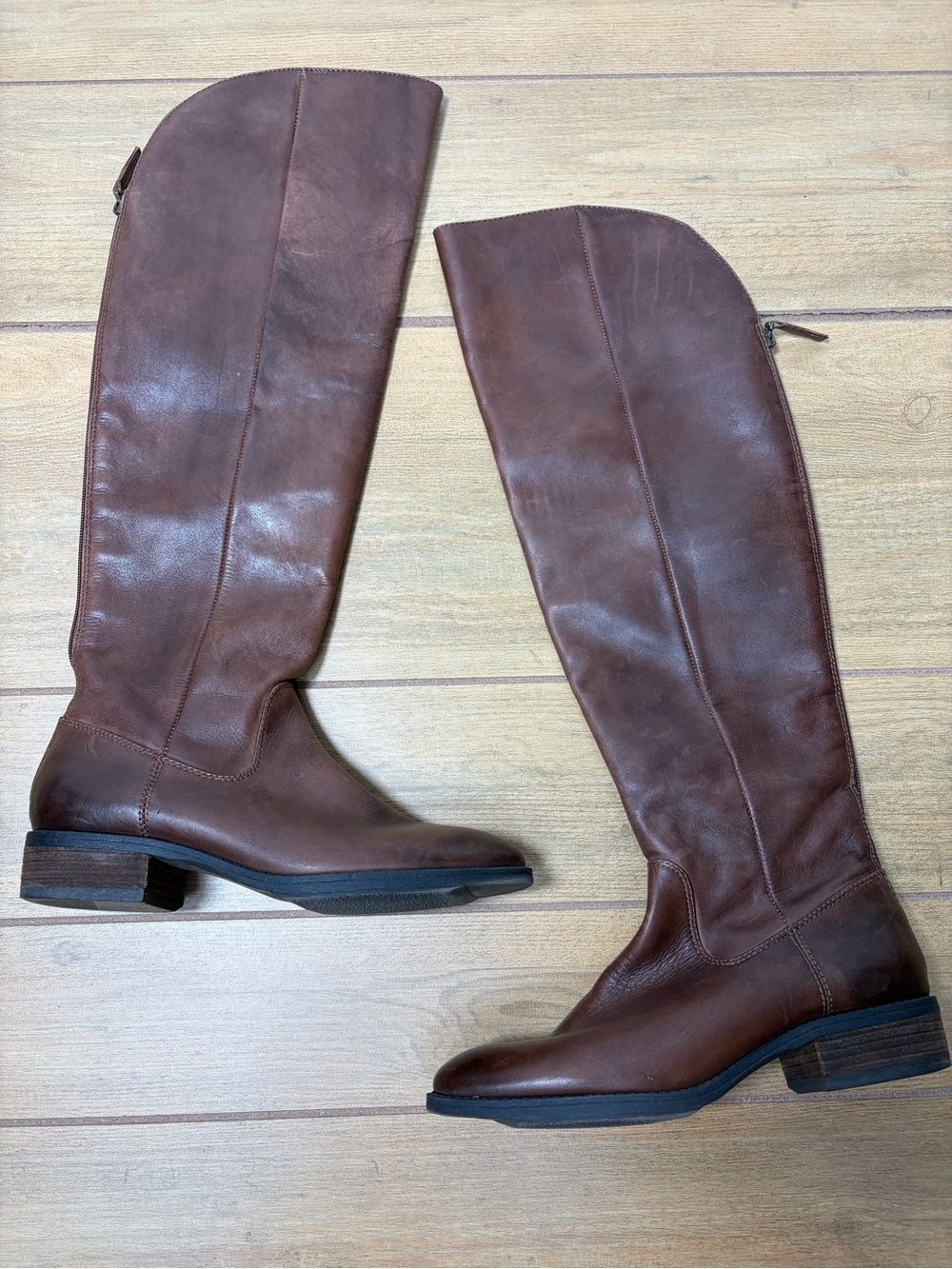 Arturo Chiang Over the Knee Leather Riding Boots Size 7